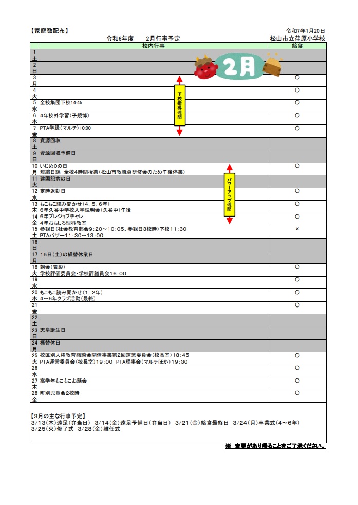 ２月行事